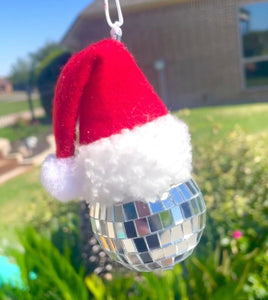 Santa Disco Ball Car Charm