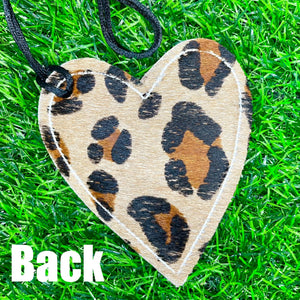 Pink Heart - Leopard back