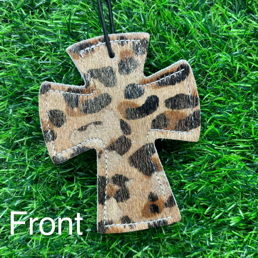 Cross Leather Charm